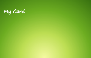 My Card - Green Burst