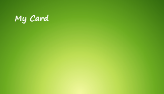 My Card - Green Burst