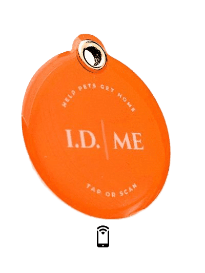 idme pet tag black on white pvc plus model